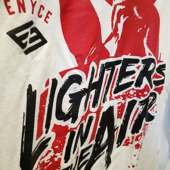 ENYCE Men's Statue of Liberty Midweight Cotton T-Shirt sz L White/Red - Picture 3 of 6